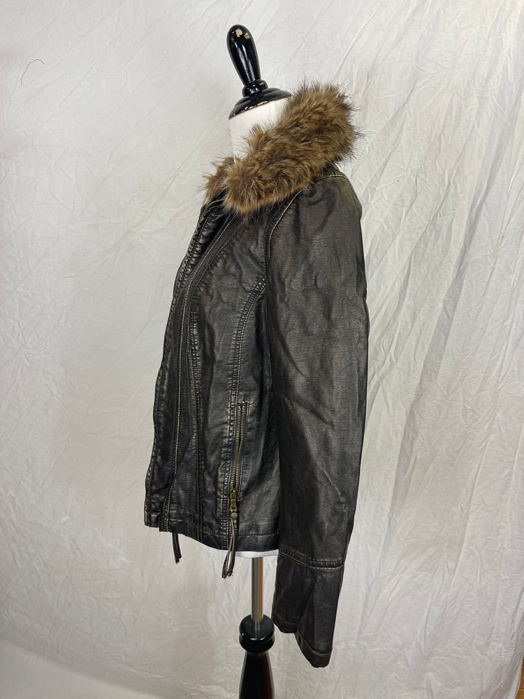 00's Faux Fur Leather Number