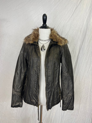 00's Faux Fur Leather Number