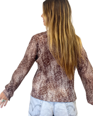 
                
                    Load image into Gallery viewer, 70&amp;#39;s Taupe Speckle Button Down
                
            