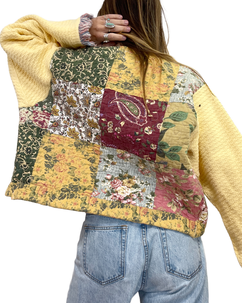 Quilted Pillow Case Cardigan - Large