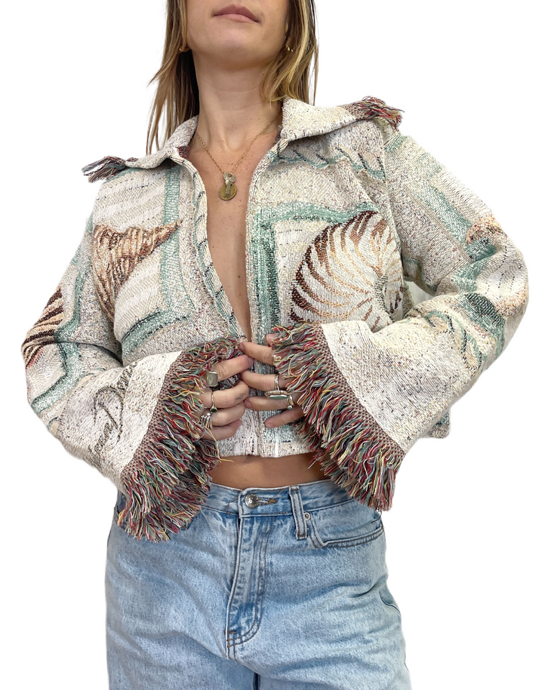 
                
                    Load image into Gallery viewer, Shore Shell Blanket Cardigan - S/M
                
            