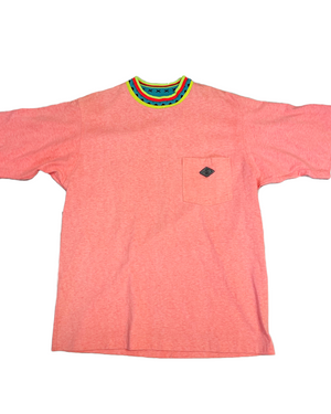 80's Gotcha Salmon Knit Collar Tee