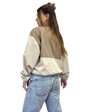 
                
                    Load image into Gallery viewer, Vtg Taupe N Cream Bomber
                
            