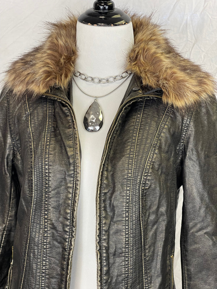 00's Faux Fur Leather Number