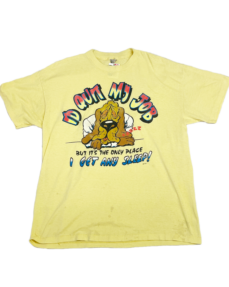 80's Quit My Job Single Stitch Tee