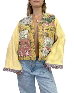 
                
                    Load image into Gallery viewer, Quilted Pillow Case Cardigan - Large
                
            