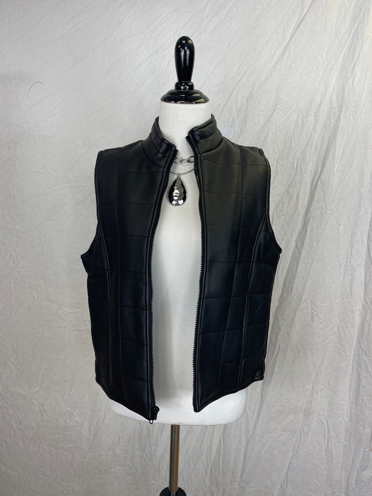 Vintage Faux Leather Vest