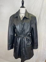 Gorgeous Vintage Leather Midi Trench