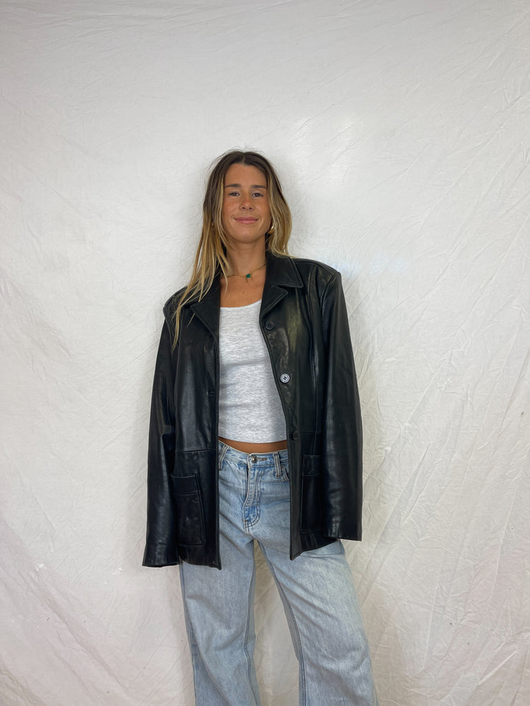 90's Chic Leather Jacket