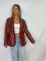 True Vintage Terracotta Leather Jacket