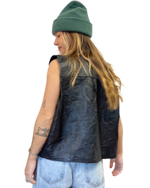 
                
                    Load image into Gallery viewer, Vtg Textured Leather Vest
                
            