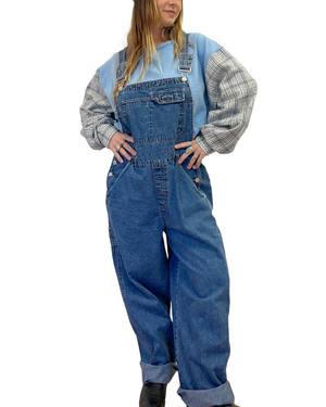 
                
                    Load image into Gallery viewer, Vtg Dark Wash Overalls - Large
                
            