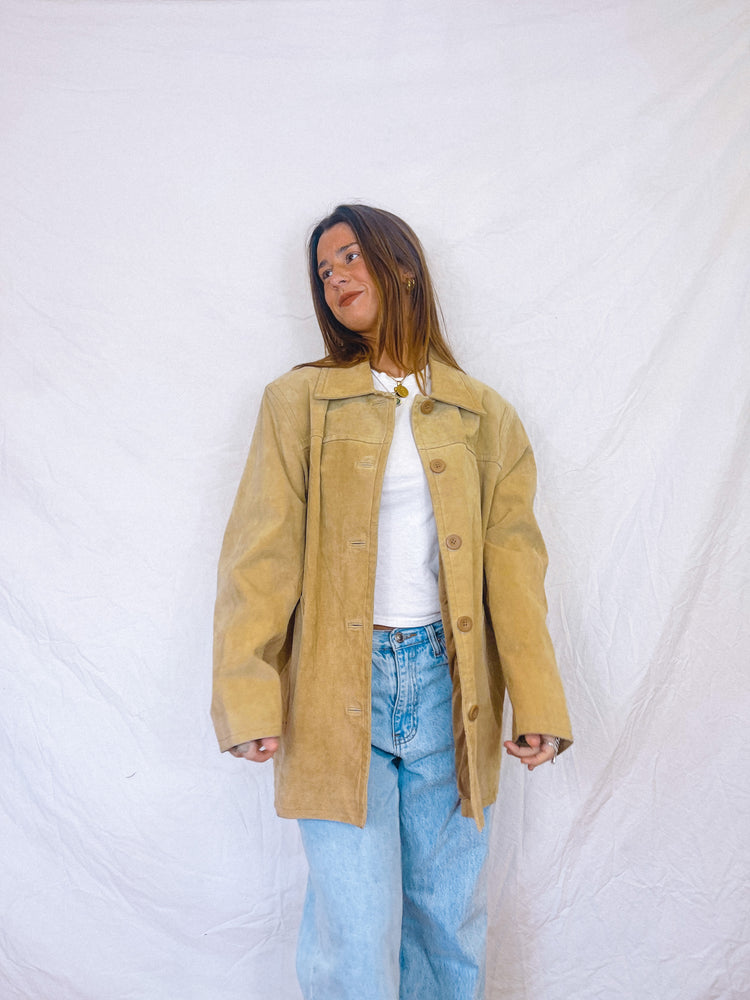 
                
                    Load image into Gallery viewer, 90&amp;#39;s Suede Jacket
                
            